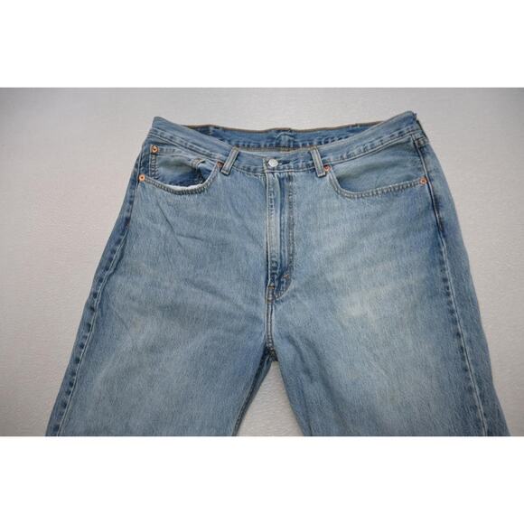 Levi's 565 Loose Straight Fit Rugged Blue Denim Jeans Mens Sz 38 x 30 - Picture 5 of 10